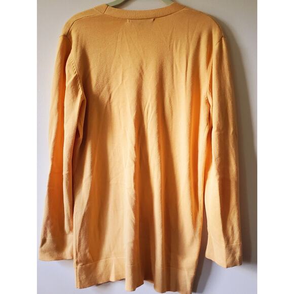 Chadwick's Cardigan Womens Size PM Soft Yellow Retro Button 50s 60s Cotton Sz M - Picture 7 of 8